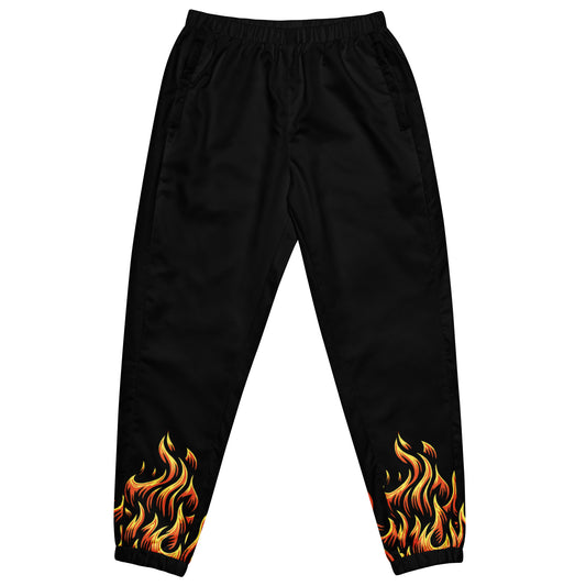 Fire Unisex Black track pants